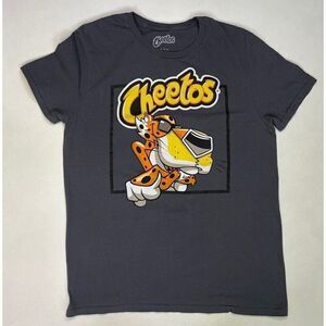 Cheetos Chester Cheetah Graphic T-shirt Women Large Gray Short Sleeve